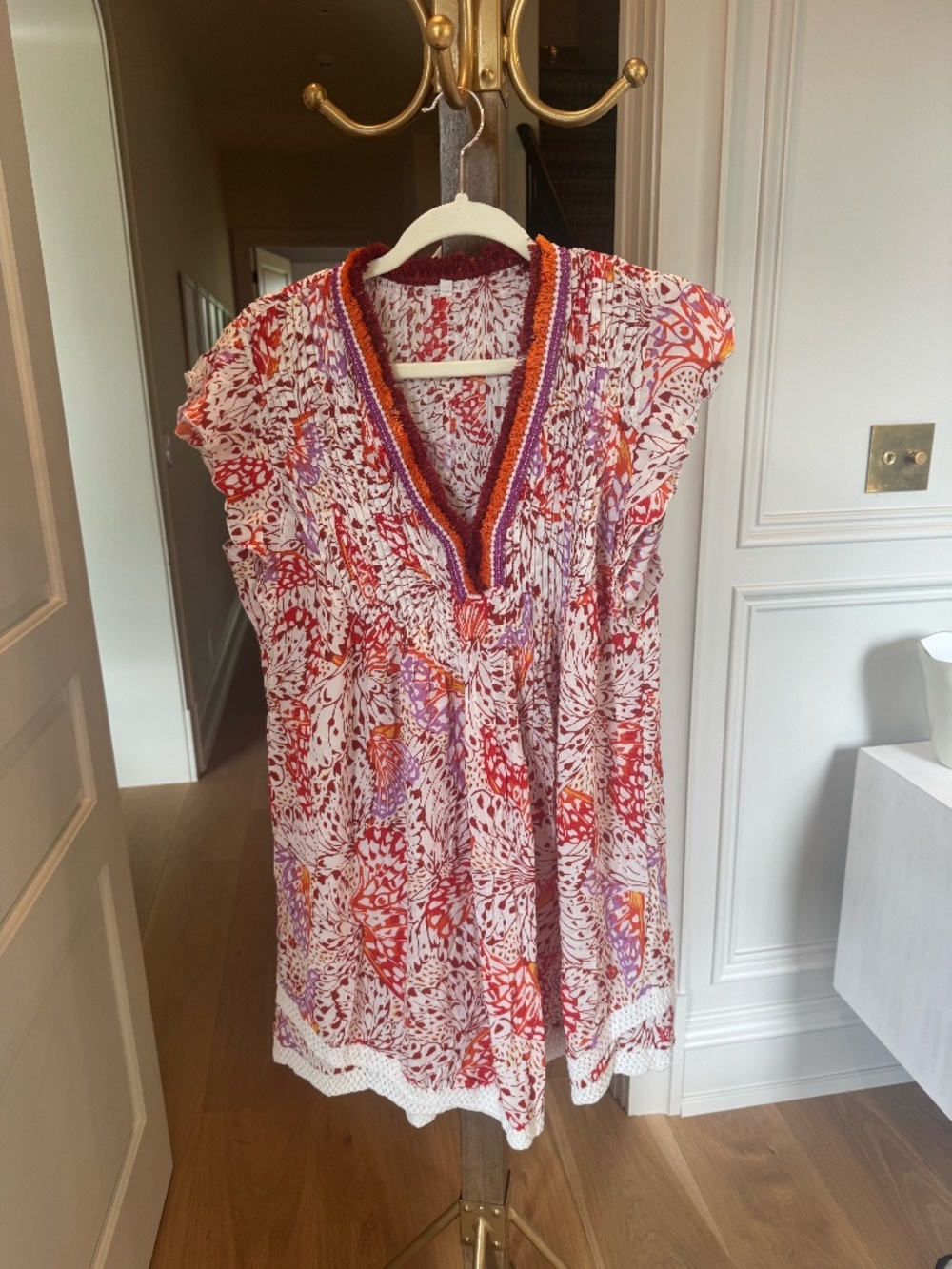 Poupette St Barth Butterfly Print Mini Dress Size M